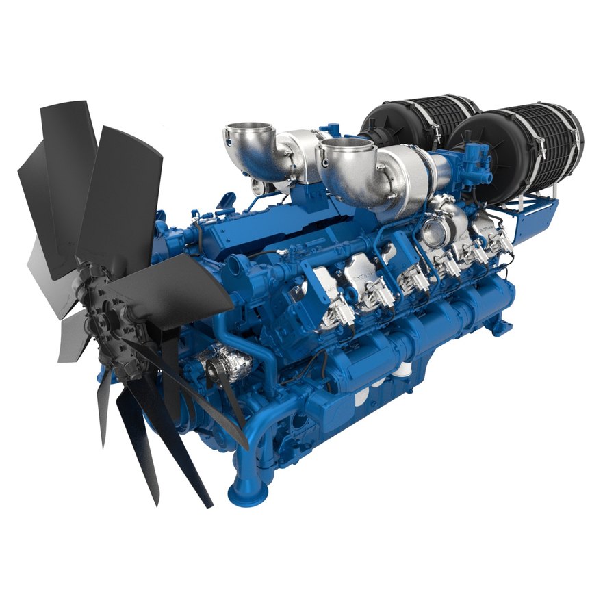 Motor Baudouin 12M26, vista 2